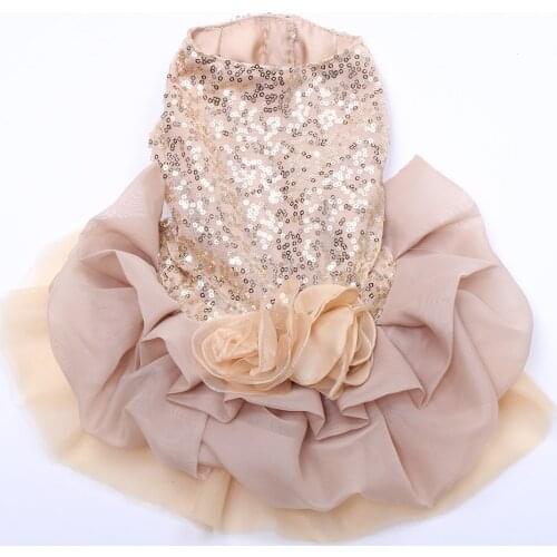 New Dog Cat Wedding Dress Tutu Big Flower Lace Design Pet Puppy Princess Skirt Dresses Wedding Party Apparel 4 Colours