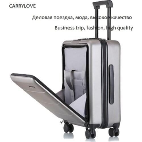 Multifunction Luggage Front computer bag Business trip high quality noble18/20/22/24/26 inch size Spinner brand Travel Suitcase