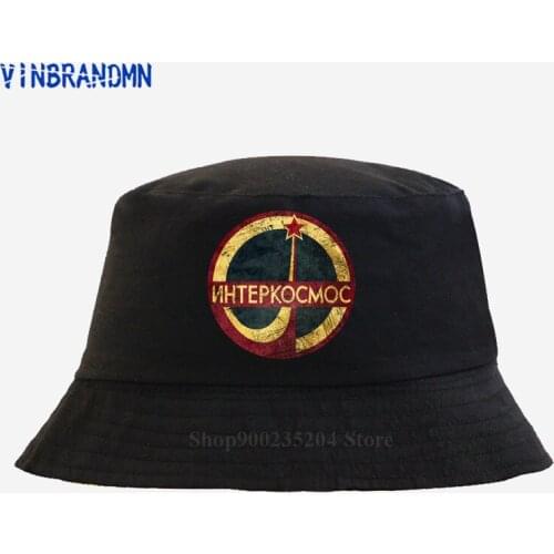 Fashion Golden Shiny Limited Edition CCCP Interkosmos Bucket hat Russian Space Program Fishing hat USSR Soviet Yuri Gagarin hats