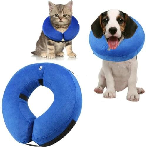 Inflatable Pet Anti-bite Elizabethan Collar Dog Cat Neck Protective Collar Pet Neck Wound Healing For Dog Cat Health Accessories
