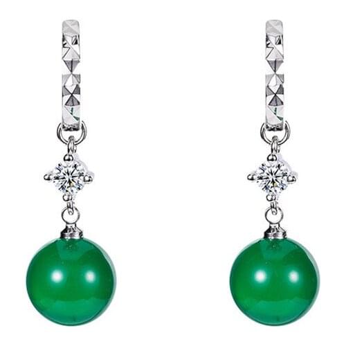 Natural Emerald Gemstone Genuine 925 Sterling Silver Hypoallergenic Earrings Women Silver 925 Jewelry Green Topaz Garnet Earring