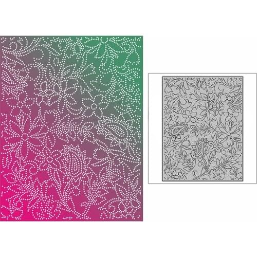 New Spotted Thorny Flowers Background Plate Craft Embossing Mold 2021 Metal Cutting Dies for DIY Scrapbooking Album Card Making