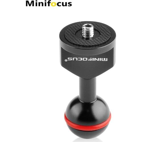 1'' Ball Adapter with 1/4" Screw Connector For Underwater Camera Arm Tray Male 1/4"-20 to 1" Ball Diving Photography System