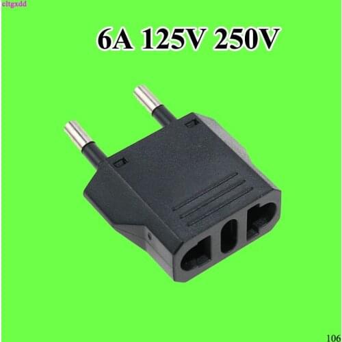 European two-circle 4.0MM pins meet the European standard semi-package plastic BX-9120-1 European conversion plug 125V 250V 6A