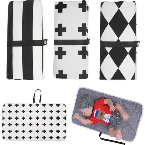 Folding Diaper Bag Portable Cotton Baby Diaper Changing Mat Foldable Waterproof Baby Mat Nappy Change Pad Baby Care