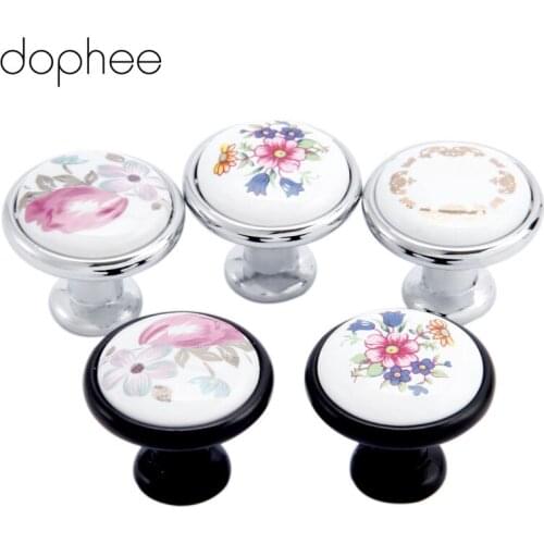 Modern Furniture Handle Cabinet ceramics Knobs and Handles Door Cupboard Drawer Pull Handle for Kitchen Bedroom Hardware