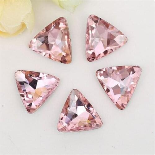 Various Size Lt Pink Color Hand Craft Pointback Rhinestones Glass DIY Crystal Rhinestone Garment Dress Decoration