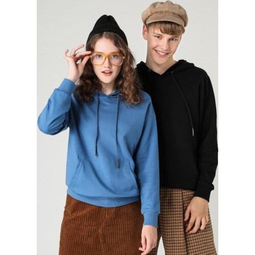 Obrix Unisex Soft Sporty Hoodie Paired Hooded Pockets Full Sleeve Loose Female Male Trendy Casual Style Sweatshirt For Everyday