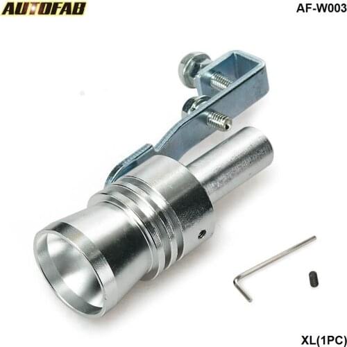 Universal Sliver Turbo Sound Exhaust Muffler Pipe Whistle / Fake Blow-off BOV Simulator Whistler Size XL AF-W003 (1PC)