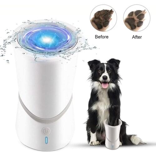 Electric Dog Foot Cleaner Cup USB Rechargeable Pet Dog Cat Dirty Paw Washer Cleaning Brush Dogs Cats Foot Massager Cleaning Tool