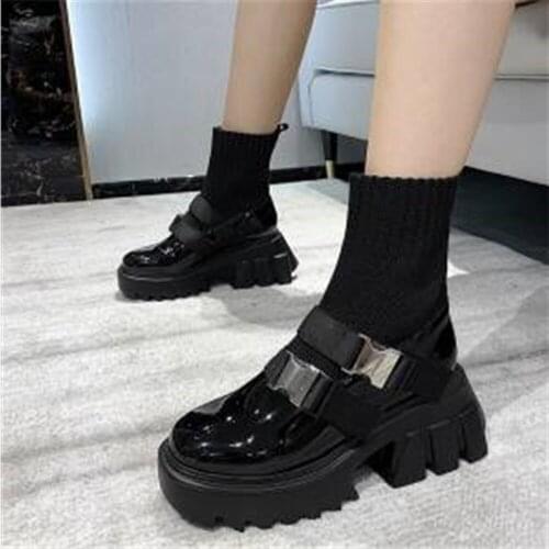 Elastic Knitting Chunky Ankle Boots For Women Wedges Sneakers Platform Sock Booties Female Fashion Antiskid Wear Resistant Shoes