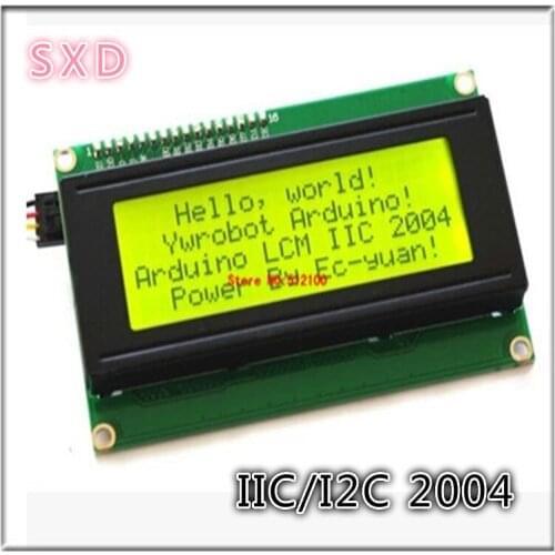 IIC/I2C 2004 LCD module Yellow green screen 2004 5V LCD provides library files