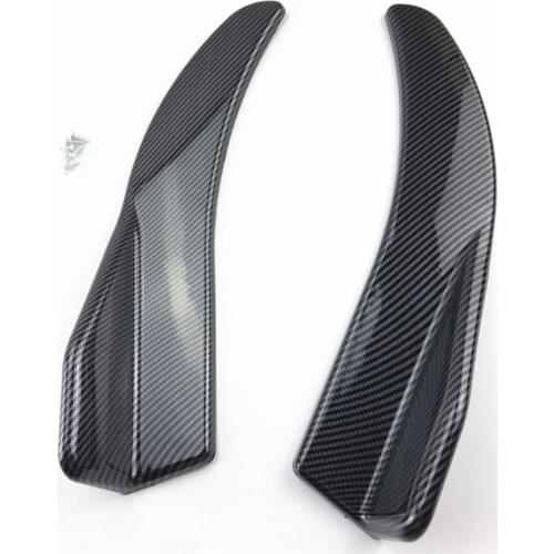 1 Pair Carbon Fiber Style Car Rear Bumper Side Winglet Body Kit Diffuser Universal