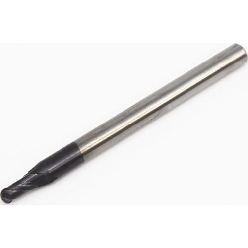 1PC 1mm 2mm 3mm 4mm 6mm 8mm 10mm 12mm HRC45 2 Flutes Endmill Shank Tungsten Solid Carbide Tapered Ball Nose End Mills