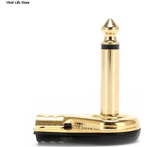 1pc 6.35mm Mono Jack Right Angle Plug Flat Male Guitar Effects Pedal Connector High Quality