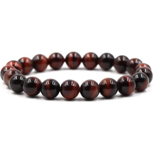 10mm Black Lava Natural Stone Beads Bracelets for Women Volcanic Rock Tiger Eye Bead Strand Bracelet Men Jewelry jthj45
