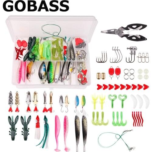 142pcs Multi Fishing Baits Set Of Wobblers Mixed Soft Lure Kits Minnow Metal Jig Spoon Fishing Lure Accessories All For Fishing