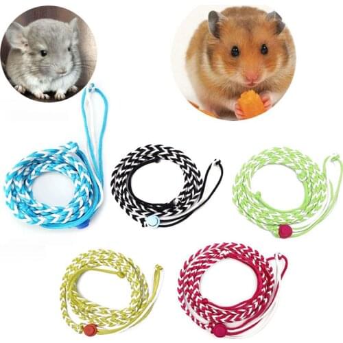 1x Adjustable Ferret Hamster Harness Pet Mouse Baby Rabbit Squirrel Walking Rope