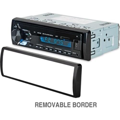 50pcs Car Radio MP3 USB Bluetooth Autoradio 1 Din Stereo Audio SD USB MMC Tuner High Power Head Unit 3077