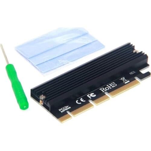 M.2 NVME Raiser PCIE to M2 Adapter PCI Express GEN3 High Speed Compatible PCIE X16 X8 X4 Slot LED Indicator for 2230-2280 M2 SSD