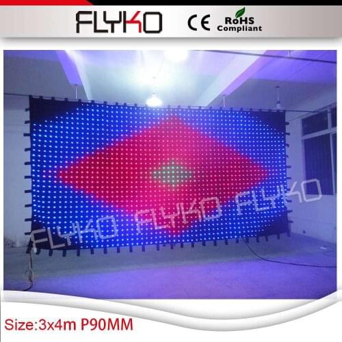 Free shipping 3x4m p9cm DJ disco decoration led sign for backdrop