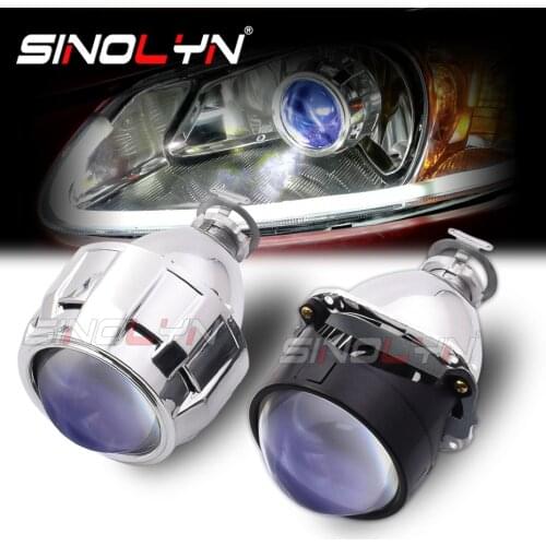 Sinolyn Bi Xenon Projector Lenses For Headlight Blue Projector For H4 H7 Car Motorcycle Use H1 HID Bulb Car Products Accessories