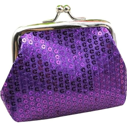 XINIU brand new Mini Wallet Women fashion casual Small Sequin solid color Wallet Card Holder Coin Purse Clutch Handbag Bag