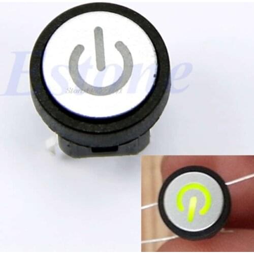 Power Symbol Led Light Push Button Momentary Latching Computer Case Switch Green Dropship