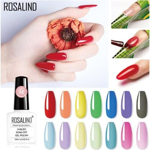 ROSALIND Colorful Builder Gel Nail Polish Clear Nail Gel Varnishes For Nail Art Designed Soak off Semi Permanent UV Lamp Gel