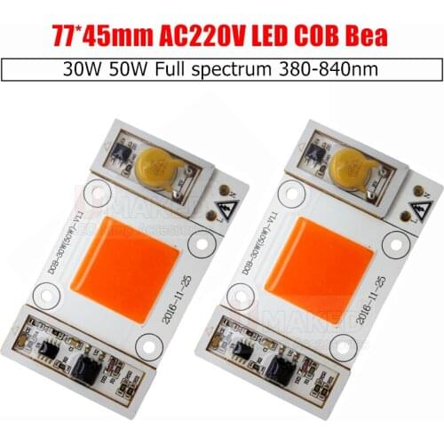 COB LED Chip Phyto Lamp Full Spectrum 30W 50W LED Diode Grow Lights fitolampy For Seedlings Indoor DIY Hydroponics 110V 220V