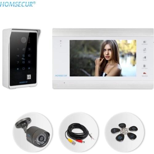 HOMSECUR 7" Wired Video Door Entry Security Intercom 1.3MP Card Access (BC081HD+BM705HD-W)