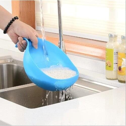 Fruit Vegetable Washing Kitchen Accessories Tools Rice Beans Peas Washing Filter Strainer Sieve Drainer Cleaning Home Gadgets