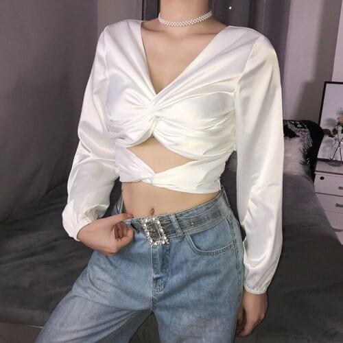 MEQEISS Satin Blouses