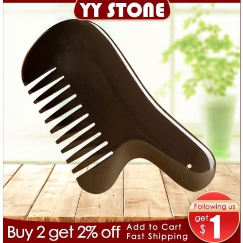 5A grade brown color Si Bin Bian stone massage guasha kit multifuntion beauty head hair comb 100% original