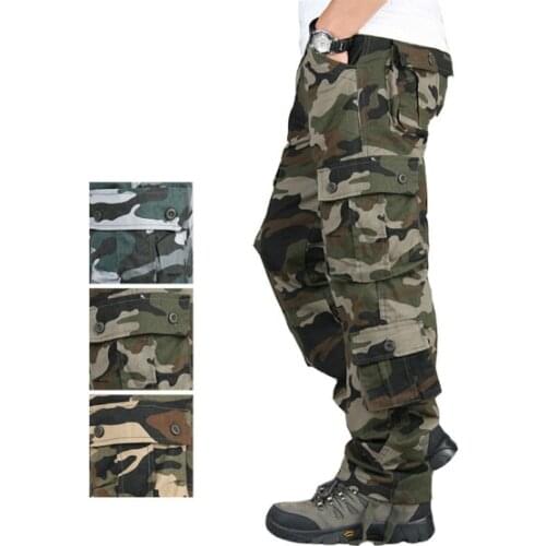 Man Military Army Uniform Camouflage Combat Tactical Trousers Outdoor Training Work Wear Adult Special Forces Training Pants