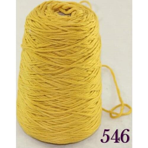 1X400g soft sell high quality 100% cotton hand-woven yarn yellow cone 422-548