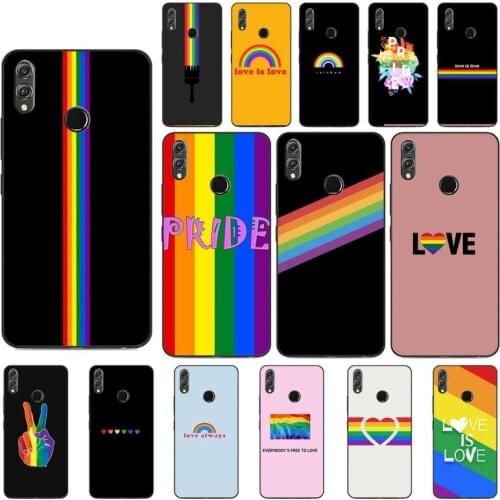 Yinuoda Gay Lesbian LGBT Rainbow Pride Soft Phone Cover For Huawei Honor 8X 8A 9 10 20 Lite 30Pro 7C 7A 10i 20i