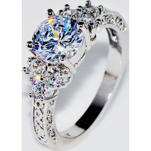 New Trendy Bohemian Crystal Inlaid Ring Womens Ring Austrian Rhinestone Inlaid Ring Fashion Metal Ring Accessories PartyJewelry