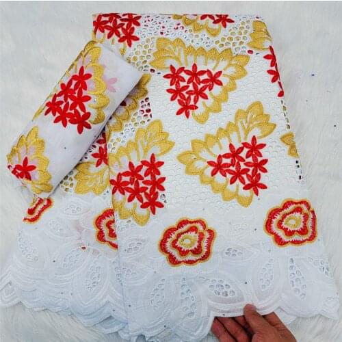 New arrival african Bazin riche fabric with beads embroidery Swiss cotton lace fabric for dress material Nigerian HLC317 (1)