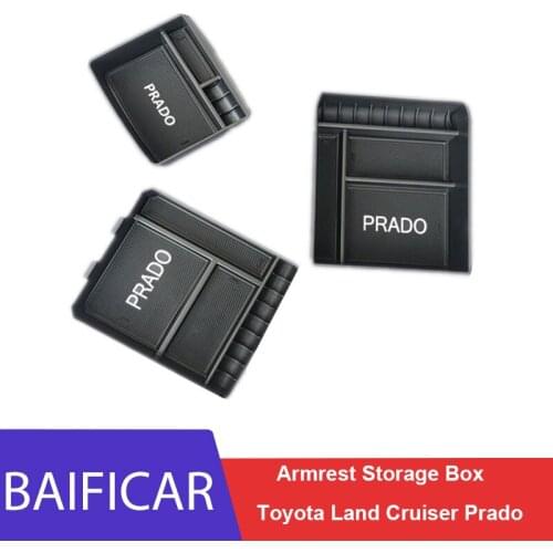 Baificar Brand New Black Armrest Box Cover Central Console Storage Box For 2003-2019 Toyota Land Cruiser Prado