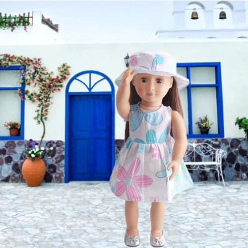 A dress and a hat For a holiday look 100% For new 18-inch W1N9