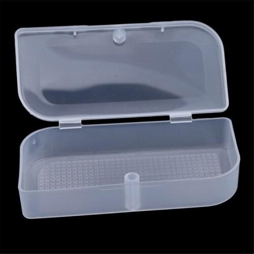 Nail Art Storage Case Rectangle Transparent Clear Plastic Empty Container For Rhinestones Beads Organizer Box Femme