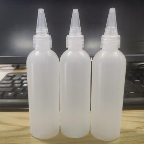 Empty 120ML Round refillable bottle Soft squeeze dropper bottle Oil painting Glue Applicator Storage Container 20Pcs