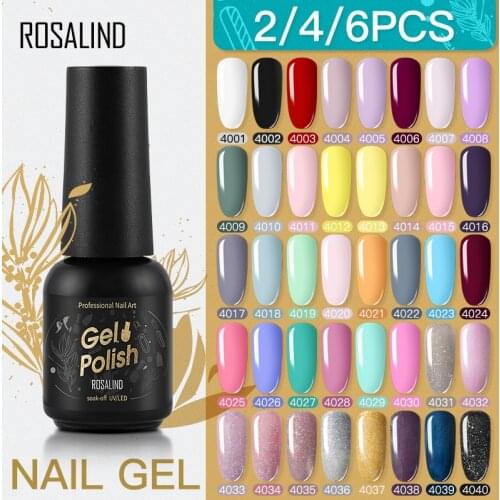 ROSALIND Gel Nail Polish 8ml For Nails Art Kit Need UV LED Lamp Nail Salon Semi Permanent Base Top Gel Coat Hybrid Varnishes