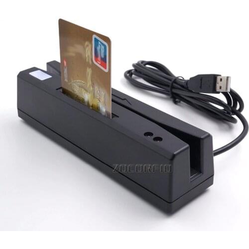 4 in 1 Magnetic stripe card reader+IC/NFC/PSAM contact rfid card reader writer
