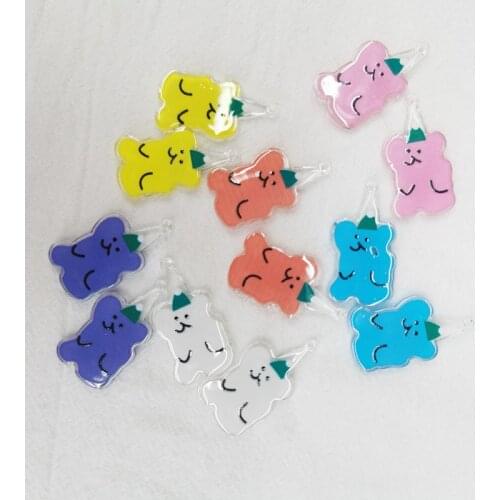 50pieces 17-32mm diy acrylic candy snowman small Pendant Charm for Woman earring chain Jewelry accessories 2021 new wholesale