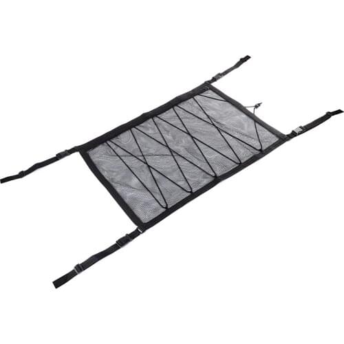 1pc Polyester Car Auto Roof Ceiling Cargo Net Pocket Mesh Storage Bag Pouch Holder For Van SUV Off Road Truck 90x65cm Parts