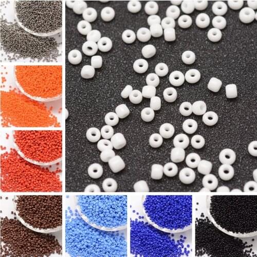 50g 6/0 8/0 Opaque Colours Glass Seed Beads for Jewelry Making DIY Necklace Bracelet Earrings Rings Accessories, Grade A