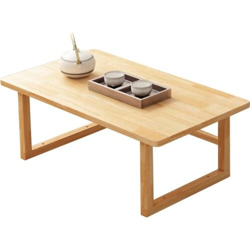 Solid wood tea table window table Japanese simple table sitting on the ground solid wood national school table table