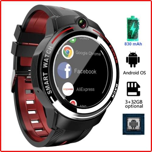 Умные часы Men Smart Watch Android 7 WIFI Smartwatch 2020 GPS 830mAh 8MP Dual Camera 1.39” Full Touch Screen Watch Phone Relogio